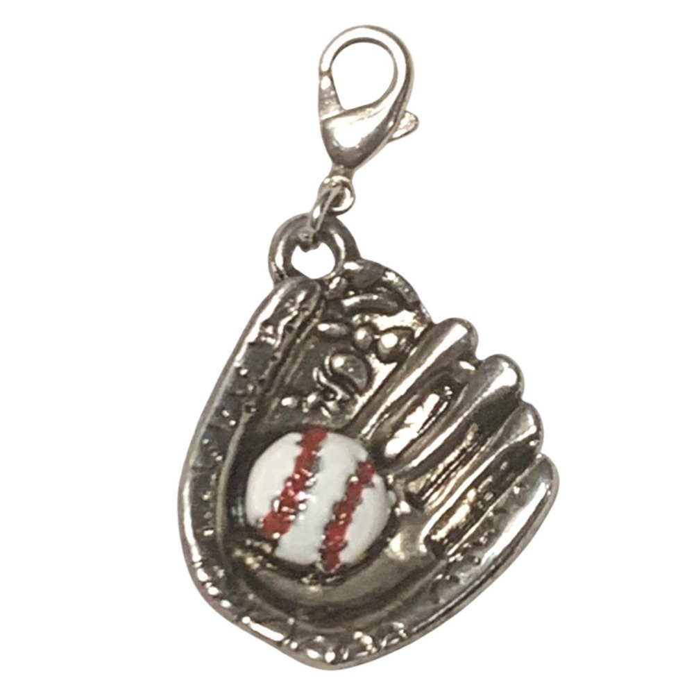 Baseball Glove & Ball w/Lobster clasp Zipper pull, purse, shoe charm - Picture 3 of 3